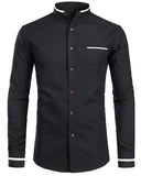 Oxford Mandarin Collar Shirt