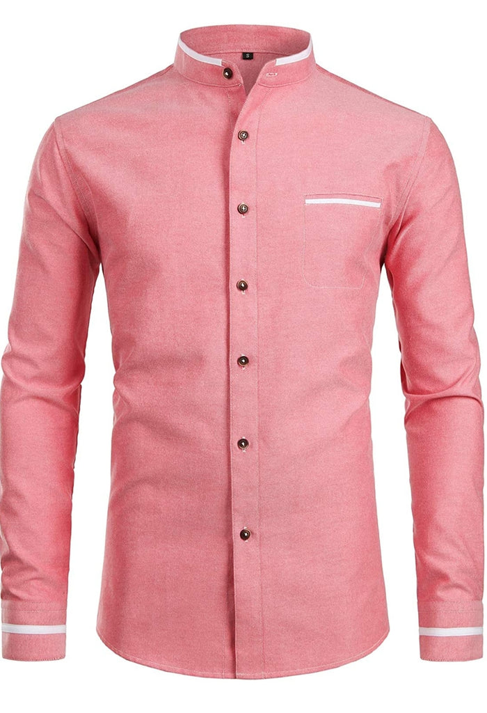 Oxford Mandarin Collar Shirt Oxford Mandarin Collar Shirt