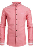 Oxford Mandarin Collar Shirt