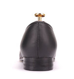 Black Leather Slippers