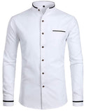 Oxford Mandarin Collar Shirt