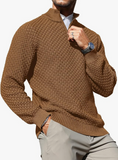 The Matelasse Zip Up Sweater