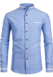 Oxford Mandarin Collar Shirt
