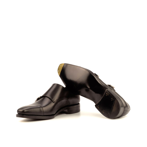 Black Double Monkstrap Shoes