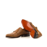 Brown Double Monkstrap Shoes