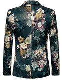 Green Floral Blazer